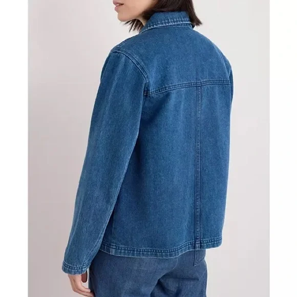 Seasalt Cornwall Denim Reading Rocks Chore Jacket - Picture 3 of 12